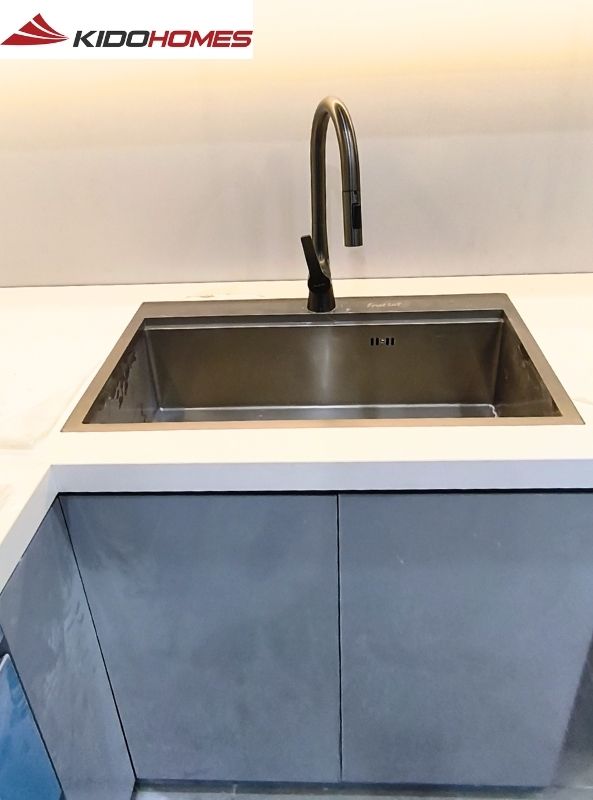 Hoàn thiện lắp đặt vòi chậu bếp cho chú Mười - Lĩnh Nam, Hà Nội