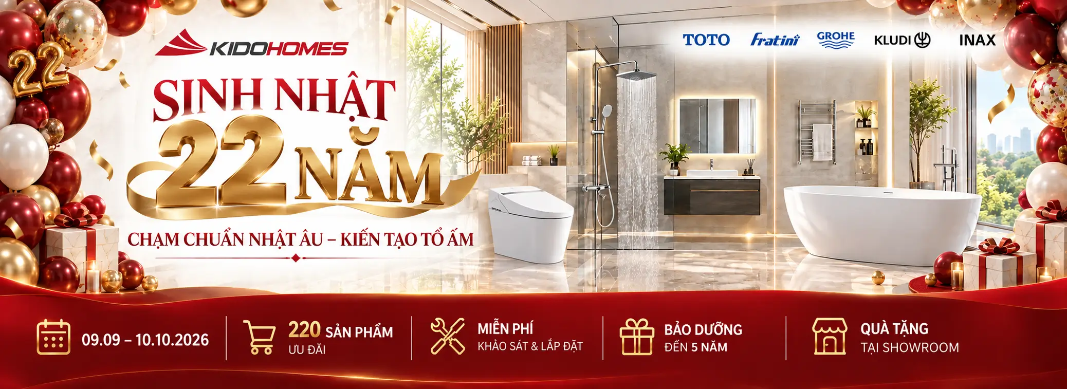 Sinh Nhật 22 Năm KIDOHOMES – Chạm Chuẩn Nhật Âu, Kiến Tạo Tổ Ấm