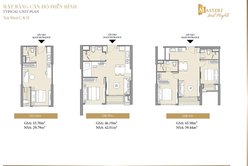 Mặt bằng căn hộ Masteri West Hights Mặt bằng căn hộ Masteri West Hights