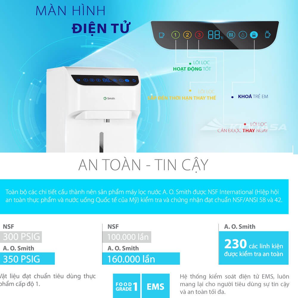 Máy lọc nước A.O.Smith AR75-A-S-H1 - Ảnh 6