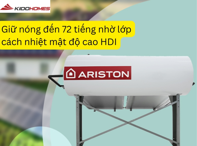 Nước được giữ nóng đến 72 tiếng nhờ lớp cách nhiệt mật độ cao HDI