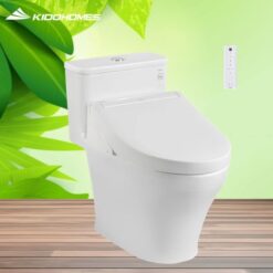 Bàn cầu một khối TOTO MS857CDW15 đi kèm nắp rửa điện tử Washlet C5 – TCF24460AAA