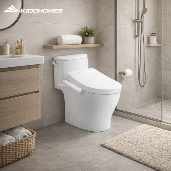 Bàn cầu 1 khối TOTO MS887CRW24#XW kèm nắp rửa điện tử WASHLET S2 – TCF33461GAA (Loại giấu dây)