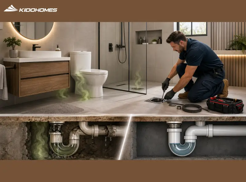 Nhà vệ sinh mới xây có mùi hôi: Nguyên nhân và cách xử lý triệt để từ A–Z