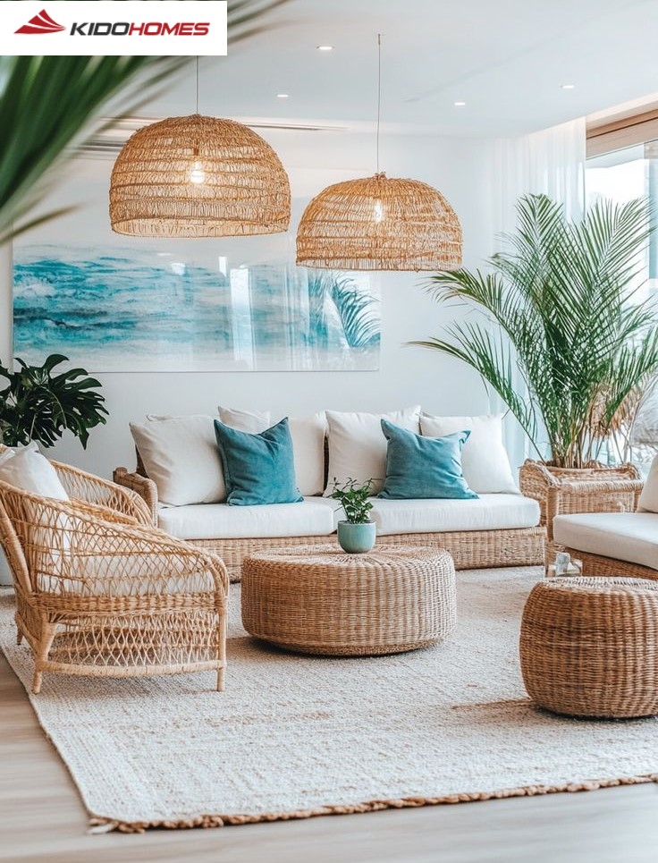 Bảng màu đặc trưng của phong cách Coastal Bảng màu đặc trưng của phong cách Coastal