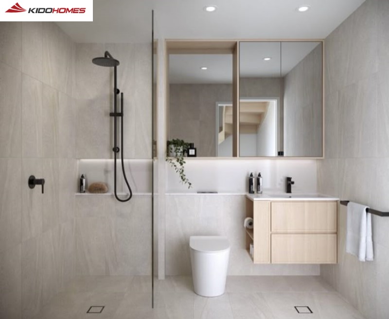 Thiết kế phòng tắm Minimalist cho căn hộ BRG Diamond Residence 1 Giải pháp thiết kế phòng tắm Minimalist tại BRG Diamond Residence: bố trí không gian chia khu khô ướt