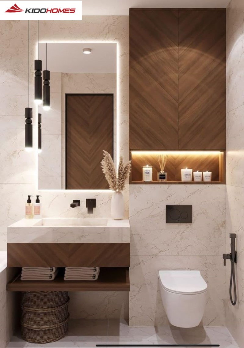 Gương không viền hoặc viền kim loại mảnh là lựa chọn phù hợp với phong cách Minimalist Gương không viền hoặc viền kim loại mảnh là lựa chọn phù hợp với phong cách Minimalist
