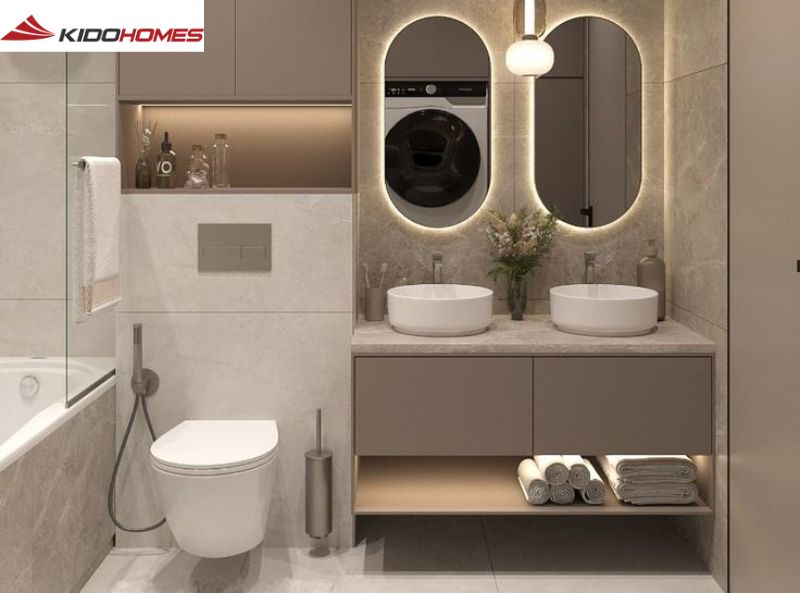 phòng tắm mẫu cho căn hộ 1PN