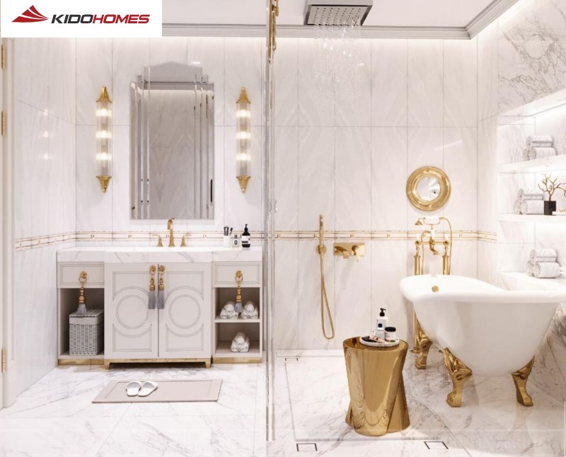 Gợi ý thiết kế phòng tắm tân cổ điển cho dự án Gợi ý thiết kế phòng tắm tân cổ điển cho dự án