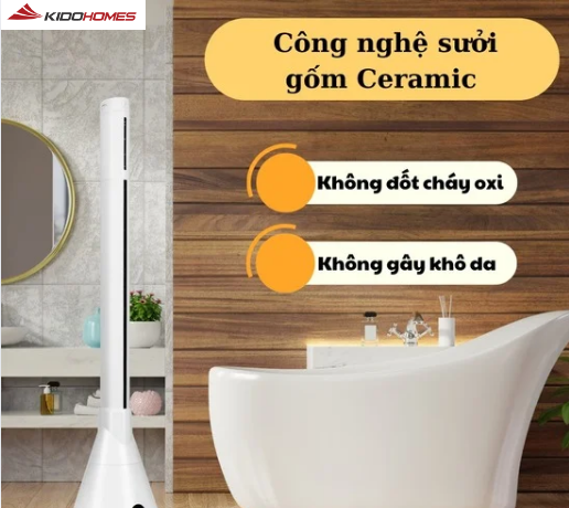 Quạt sưởi gốm (PTC): An toàn hơn với khả năng tự điều chỉnh nhiệt độ, không gây bỏng khi chạm vào Quạt sưởi gốm (PTC): An toàn hơn với khả năng tự điều chỉnh nhiệt độ, không gây bỏng khi chạm vào