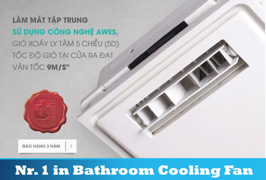 Quạt thổi mát âm trần, điều khiển, 1 động cơ Hans H10R - Ảnh 2