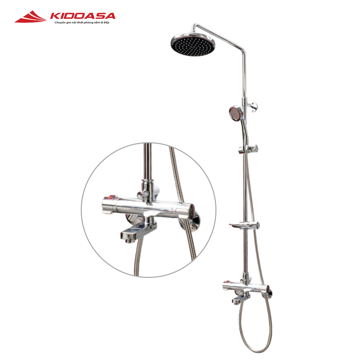 Sen cây nhiệt độ, có vòi ra vuông Cico C-868