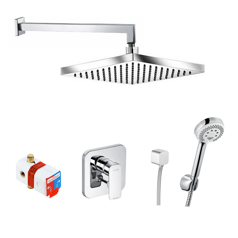 Bộ Sen tắm âm tường Kludi Pure&Style kiểu vuông 6654405-00/6653105-00/38636/404190575/6803005-00/6554005-00