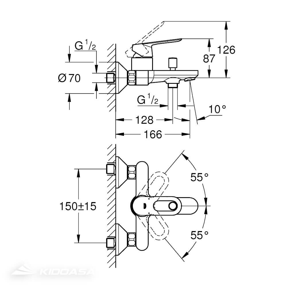 Bộ sen tắm nóng lạnh kèm thanh trượt Grohe 23603000/27231001 - Ảnh 5