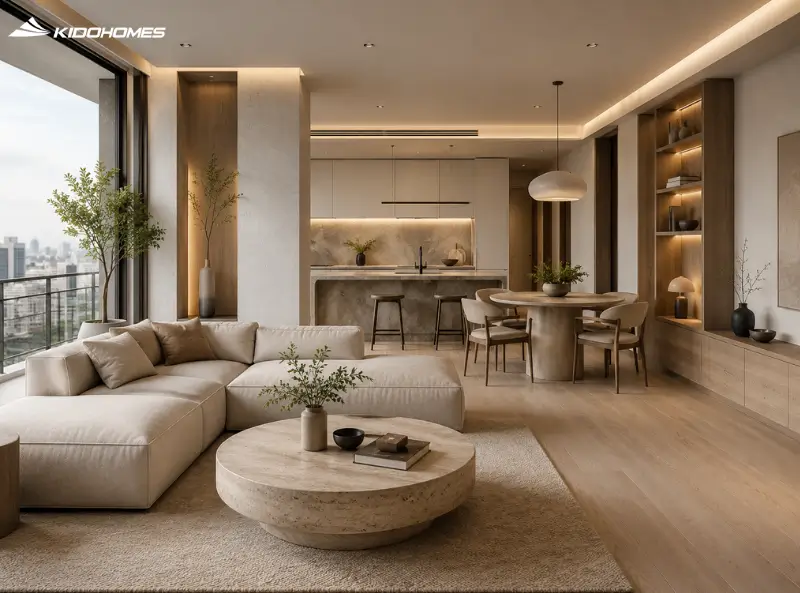 Thiết kế nội thất chung cư tối giản 2026: Xu hướng căn hộ Minimalist lên ngôi