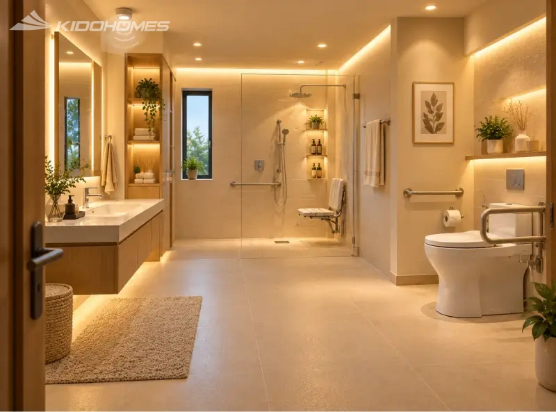 Thiết kế phòng tắm an toàn, chống trượt và tiện nghi cho người cao tuổi