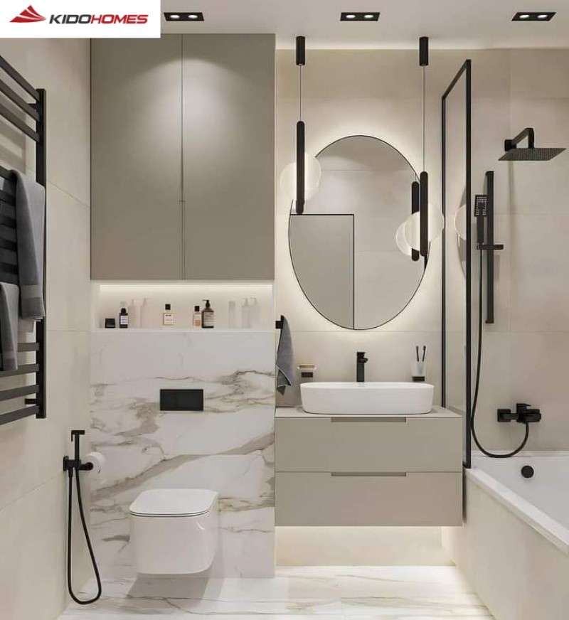 Thiết kế phòng tắm Minimalist cho căn hộ BRG Diamond Residence Thiết kế phòng tắm Minimalist cho căn hộ BRG Diamond Residence