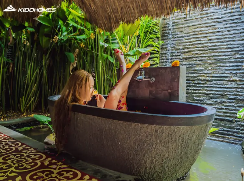 Thiết kế tắm lộ thiên kiểu Nhật: Sự sang trọng đến từ vẻ đẹp thuần khiết