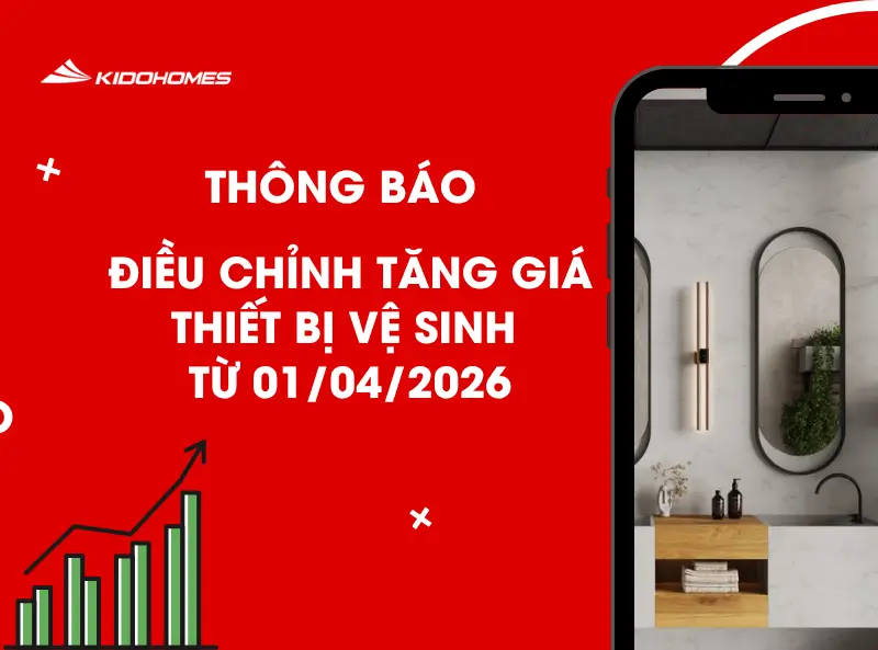 THÔNG BÁO ĐIỀU CHỈNH TĂNG GIÁ THIẾT BỊ VỆ SINH TỪ 01/04/2026 (TOTO & INAX)