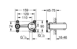 Bộ trộn âm Grohe Single-lever mixer 1/2″ 23571000 - Ảnh 2