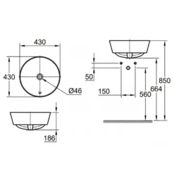 Lavabo đặt bàn GROHE Eurocosmo 100987SH00 - Ảnh 5