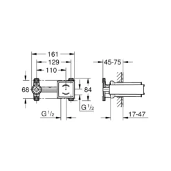 Thân âm vòi lavabo hai lỗ GROHE 23200002 - Ảnh 3