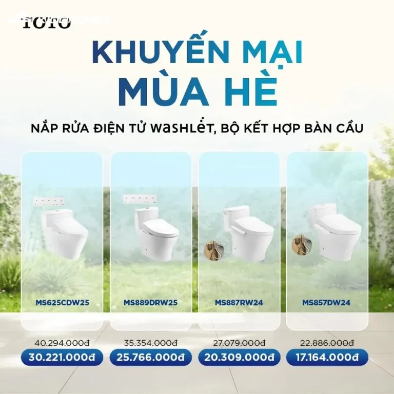 Combo bàn cầu và lavabo đồng bộ