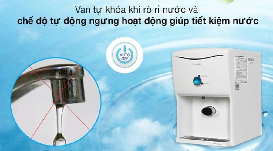 Máy lọc nước ChungHo xuất xứ Hàn Quốc công nghệ  van tự khóa rò rỉ nước
