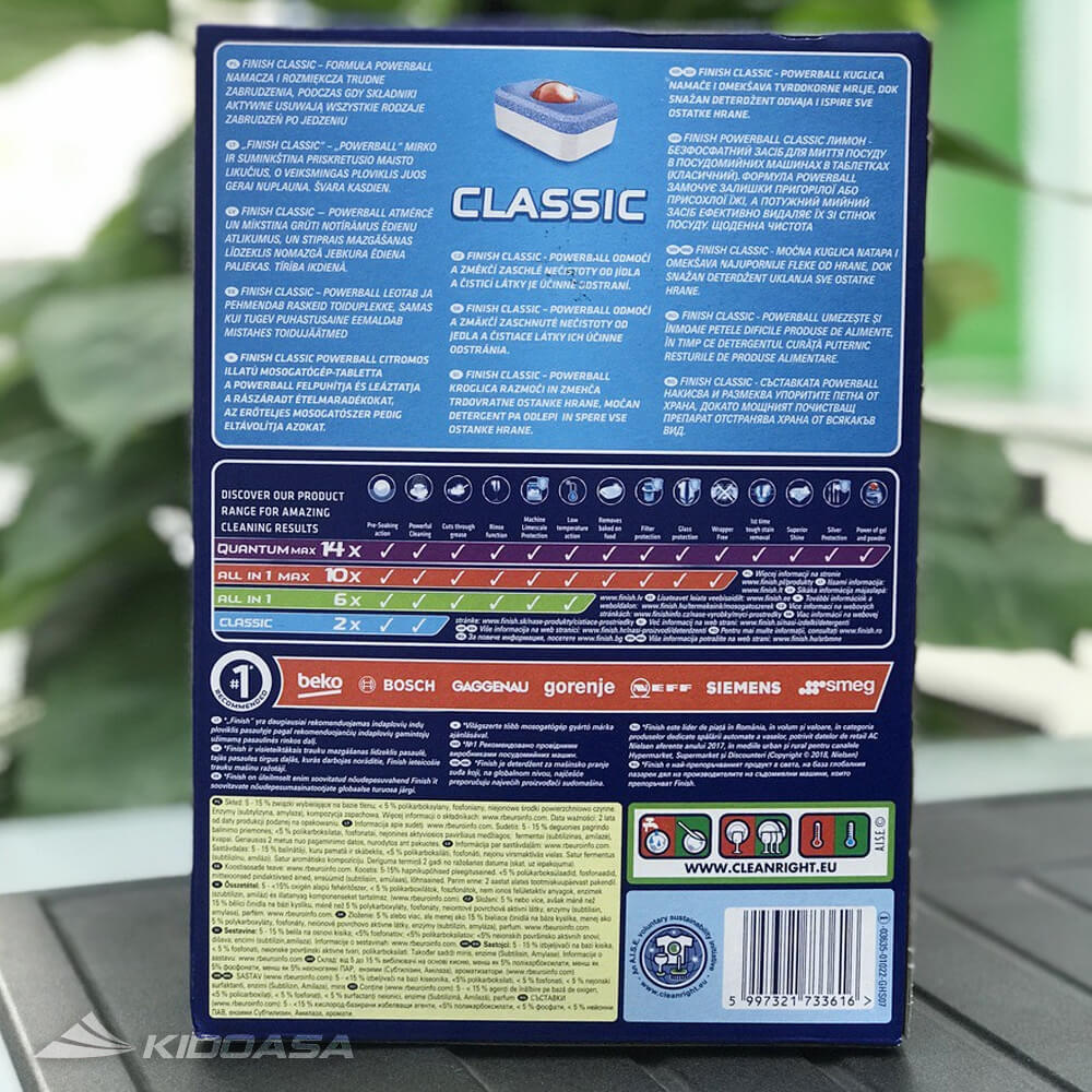 Viên rửa bát Finish All In 1 - 100 tabs - Ảnh 5