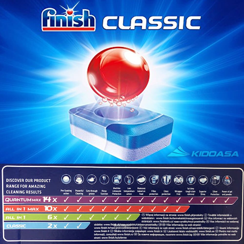 Viên rửa bát Finish Classic 100 tabs - Ảnh 3