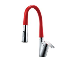 Vòi bếp nóng lạnh cần mềm Daeshin KFS-2305 Red