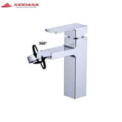 Vòi Chậu Lavabo 1 lỗ Cico C-7001A - Thân vuông, đầu xoay