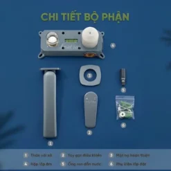 Vòi âm tường nóng lạnh Fratini Milano 39041657GY