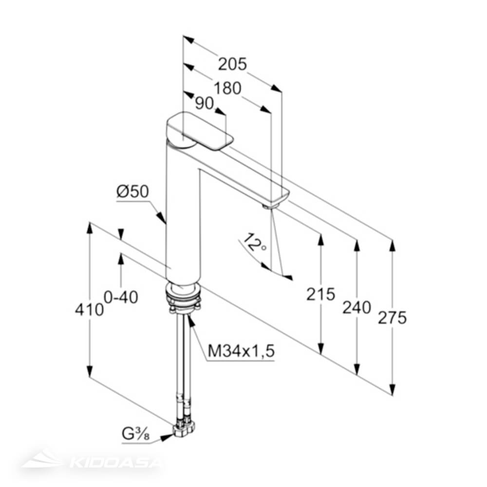 Vòi chậu rửa mặt Kludi Pure & Stype 402960575 - Ảnh 4