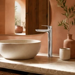 Vòi chậu rửa mặt TOTO TLS103E0V - Thiết kế cao, hiện đại cho lavabo đặt bàn - Ảnh 3