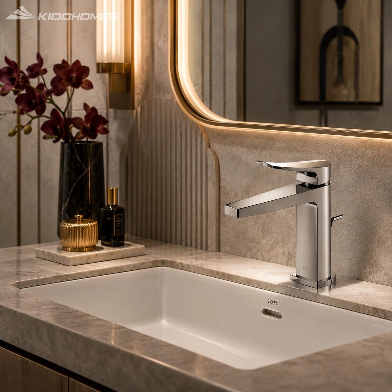 Vòi lavabo TOTO TLG163A0A – Dấu ấn lá Sakaki trong GN Series