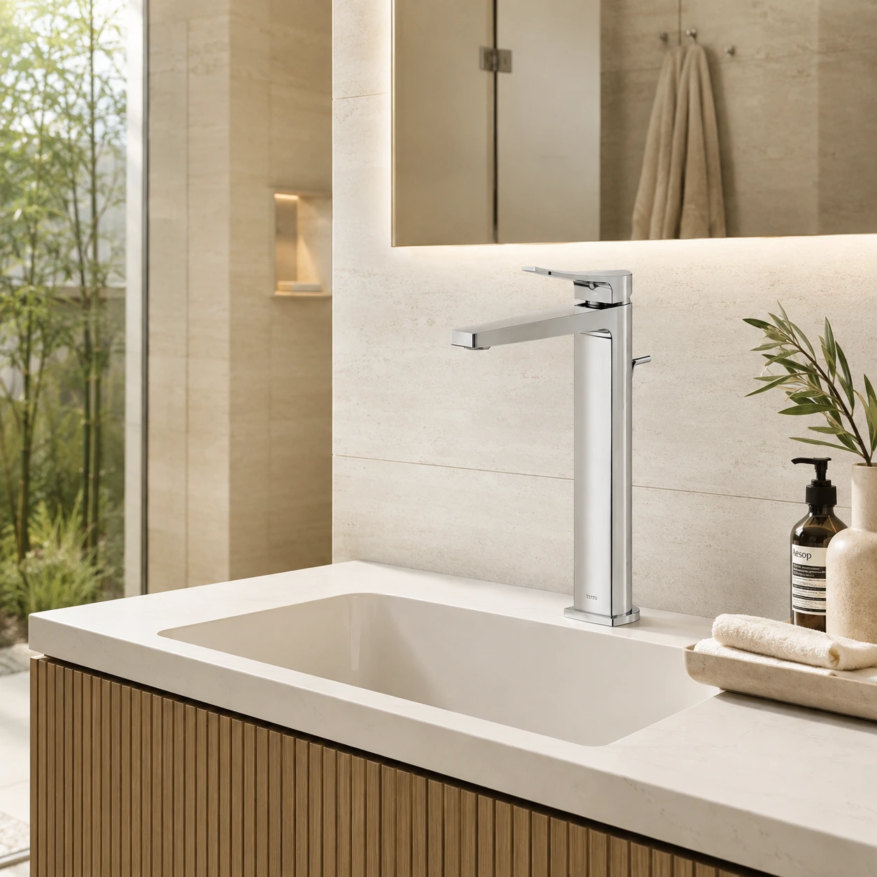 Vòi Lavabo TOTO TLG163E0A – Thân cao GN Series cho chậu đặt bàn - ảnh 4