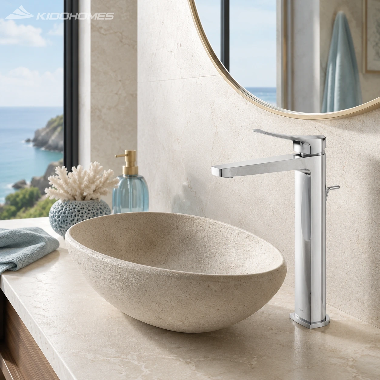 Vòi chậu rửa mặt TOTO TLG163E0A – Thân cao GN Series cho chậu đặt bàn - Ảnh 3