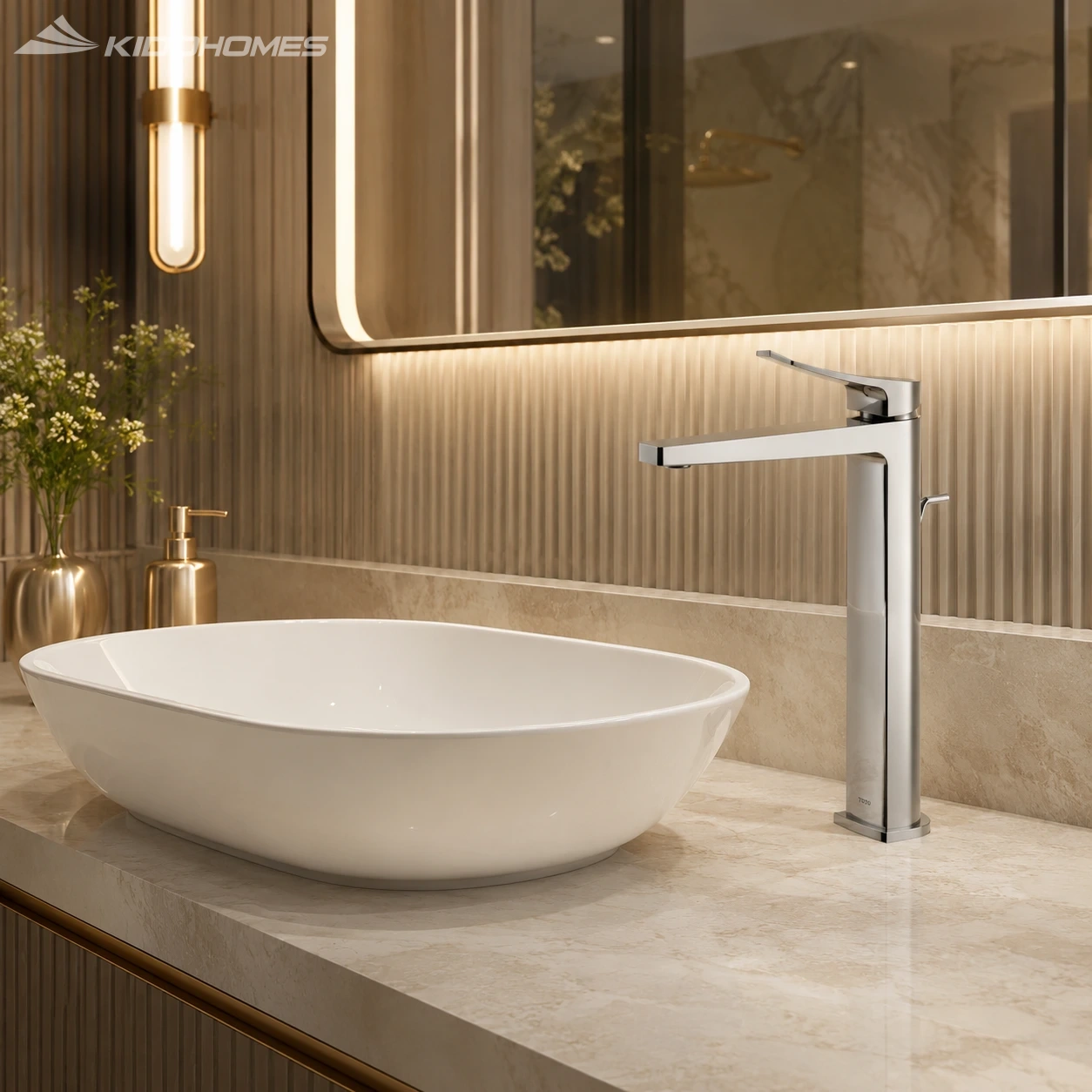 Vòi chậu rửa mặt TOTO TLG163E0A – Thân cao GN Series cho chậu đặt bàn - Ảnh 4