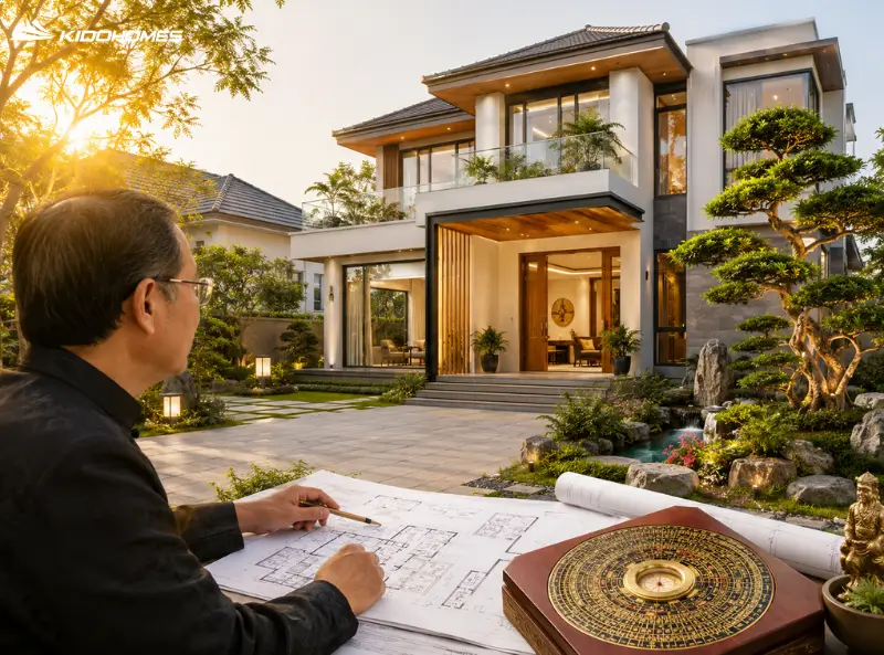 Xây nhà năm 2026 hướng nào tốt nhất? Chuyên gia phong thủy bật mí hướng đại cát