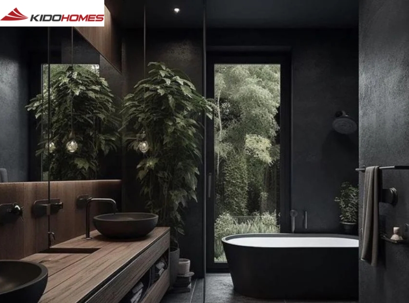 Thiết bị vệ sinh màu đen