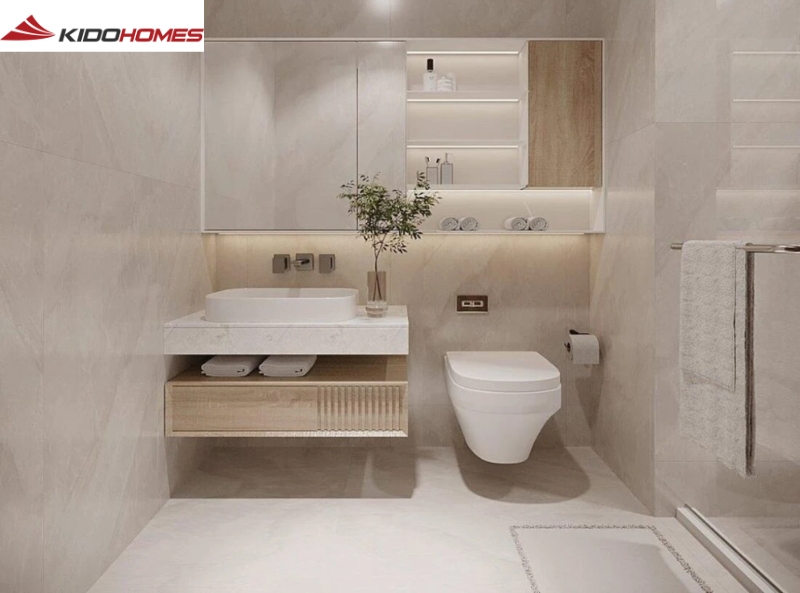 Thiết bị vệ sinh màu trắng