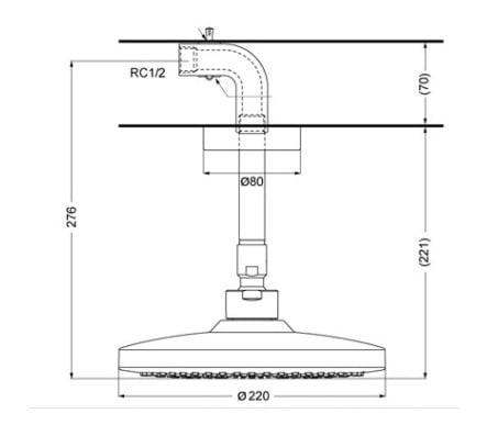 Bát sen gắn trần TBW01003B1A ( Gồm 4 mã màu ) - Ảnh 2